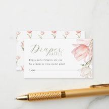 Chá de Bebê Rifas de Fraldas Floral
