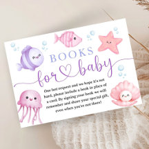 Chá de Bebê Sea You Soon Baby Livros Rosa Oceano 