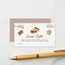 Cartão De Informações Chá de Bebê S'more Love - Sorteio de Fraldas