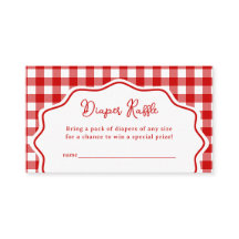 Chá de Bebê Vermelho Gingham Baby-Q Churrasco Sort