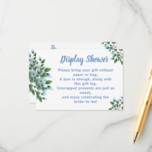 Cartão De Informações Chá de casamento de marca do monitor Eucalyptus