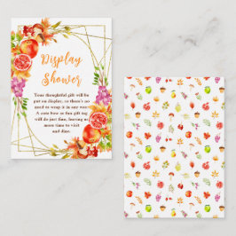 Cartão De Informações Chá de Chá de fraldas de Colheita de outono do out