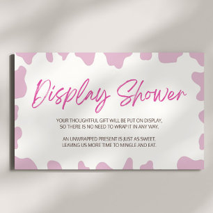 Cartão De Informações Chá de Chá de fraldas Rodeo para Garota-Vaca