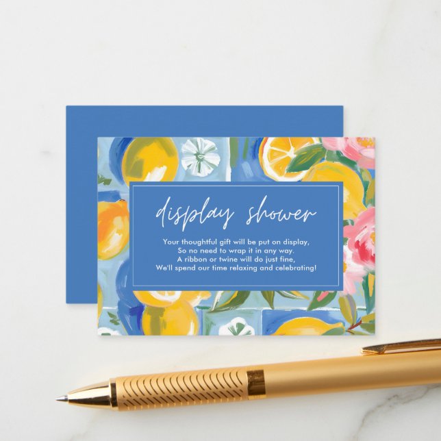 Cartão De Informações Chá de Chá de panela de limão La dolce vita (Frente/Verso In Situ)