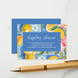 Cartão De Informações Chá de Chá de panela de limão La dolce vita