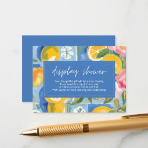 Cartão De Informações Chá de Chá de panela de limão La dolce vita