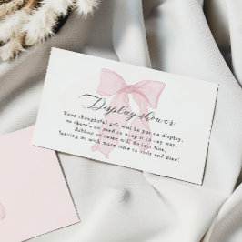 Cartão De Informações Chá de exibição Arco Rosa Chá de fraldas Rapariga