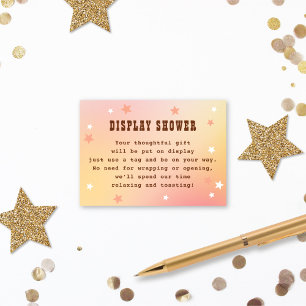 Cartão De Informações Chá de exibição Chá de panela de Estrelas de Pêsse