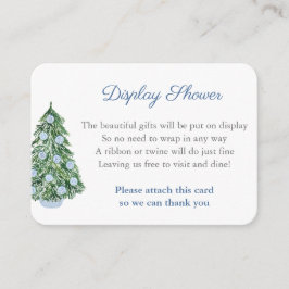 Cartão De Informações Chá de Exibição da Árvore de Natal Chinoiserie