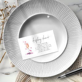 Cartão De Informações Chá de exibição da marca Prosecco