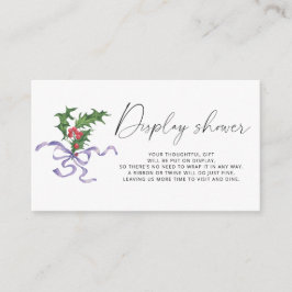 Cartão De Informações Chá de exibição da ramificação de inverno