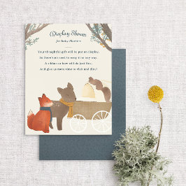 Cartão De Informações Chá de Exibição de Amigos do Woodland Storybook