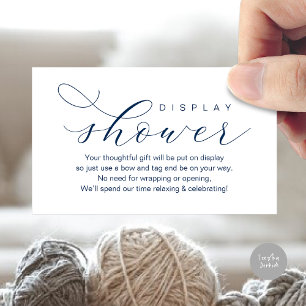 Cartão De Informações Chá de exibição de casamento, mínimo de elegância 