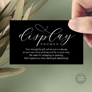 Cartão De Informações Chá de Exibição de Casamento, Moderno Elegante Min