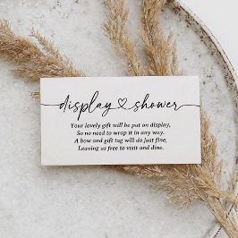 Cartão De Informações Chá de Exibição de Chá de fraldas de Script Modern