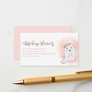 Cartão De Informações Chá De Exibição De Chá de fraldas Do Fantasma Ghos