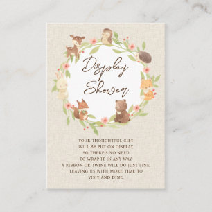 Cartão De Informações Chá de Exibição de Floresta Inchandada