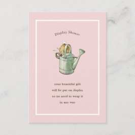 Cartão De Informações Chá de Exibição de Imagem Rosa de Coelho Peter