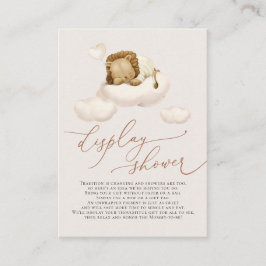 Cartão De Informações Chá de Exibição de Lion na Nuvem