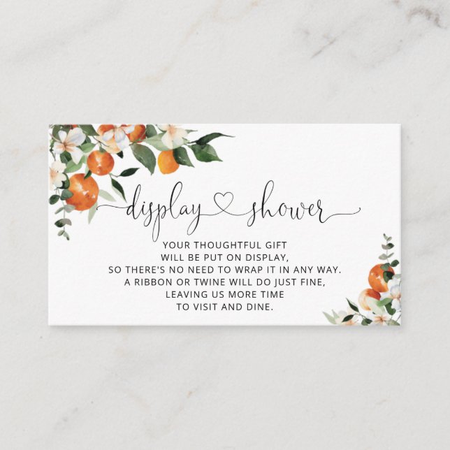 Cartão De Informações Chá de exibição de pouca beleza com aquarela (Frente)