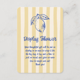 Cartão De Informações Chá de Exibição Desenhado à Mão de Limão Italiano