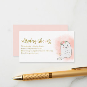 Cartão De Informações Chá de exibição do Chá de fraldas do Fantasma Ghos