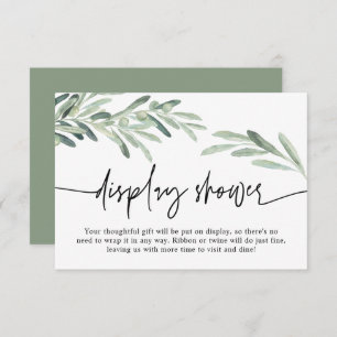 Cartão De Informações Chá de exibição do ramo de oliveira mediterrânico 