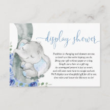 Chá de exibição floral azul de elefante