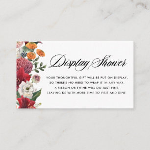 Cartão De Informações Chá de Exibição Floral do Amaryllis Botânico e Mãe