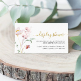 Cartão De Informações Chá de exibição gentil de flores silvestres