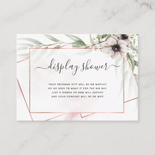 Cartão De Informações Chá de Exibição Geométrica do Chá de fraldas Eucal