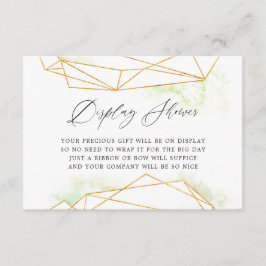 Cartão De Informações Chá de Exibição Geométrico do Chá de panela de Aqu