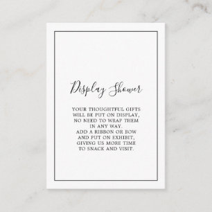 Cartão De Informações Chá de exibição minimalista