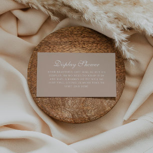 Cartão De Informações Chá de exibição neutro de bridal elegante