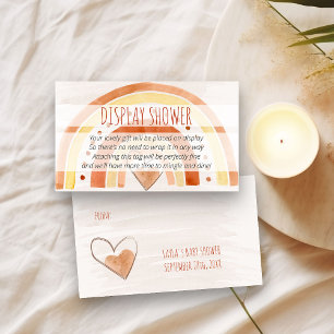 Cartão De Informações Chá de exibição sem dobra Envolver poema Arco-íris