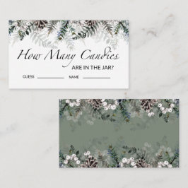 Cartão De Informações Chá de fraldas Adivinha Quantas Placas De Gabinete