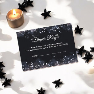 Cartão De Informações Chá de fraldas Celestial de Aquarela