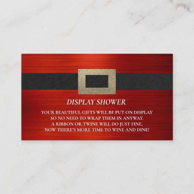 Cartão De Informações chá de fraldas Chá Inserir Papais noeis Bebê (Frente)