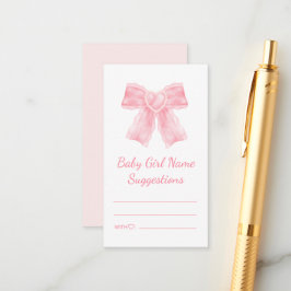 Cartão De Informações chá de fraldas cor-de-rosa arco