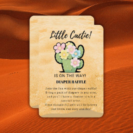 Cartão De Informações Chá de fraldas Cuctie Kawaii Floral