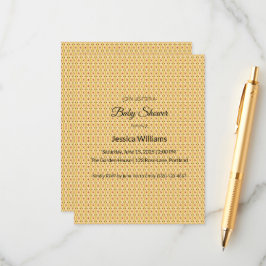 Cartão De Informações Chá de fraldas Cute Boho Sexo Neutro, Personalizáv