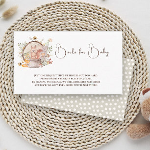 Cartão De Informações Chá de fraldas de Amigos de Animais da Floresta Ma