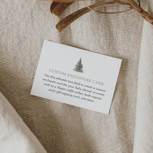 Cartão De Informações Chá de fraldas de Árvore do Pino Montanho Personal