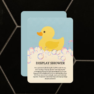Cartão De Informações Chá de fraldas de Bolhas de Rubber Ducky