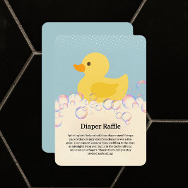 Cartão De Informações Chá de fraldas de Bolhas de Rubber Ducky