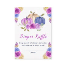 Chá de fraldas de Bombas Florais Roxas e Marinhos