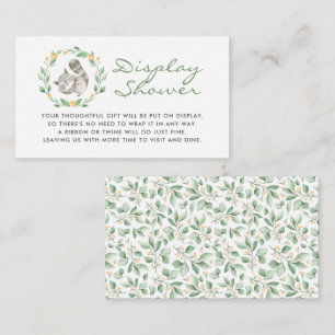 Cartão De Informações Chá de fraldas de Booties Azul Chá