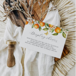 Cartão De Informações Chá de fraldas de Chá de Óculos Citrus Summer