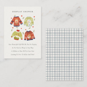 Cartão De Informações Chá de fraldas de exibição de suor feio de coração