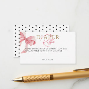 Cartão De Informações Chá de fraldas de Fralda de Arco de Coquetes de Aq